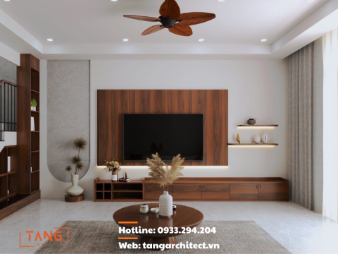 Thiết kế nội thất mộc mạc tone tối trung niên hiện đại sang trọng - Tạng Architect