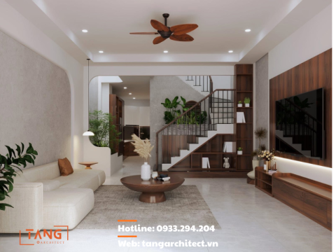 Thiết kế nội thất mộc mạc tone tối trung niên hiện đại sang trọng - Tạng Architect